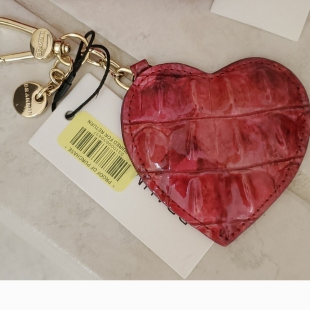 🩷❤️ BRAHMIN PETUNIA HEART KEY FOB/CHARM ❤️🩷